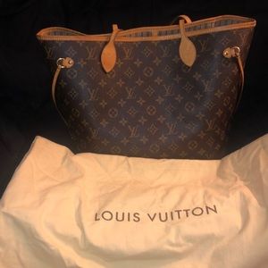 Authentic Louis Vuitton Neverfull mm with dustbag